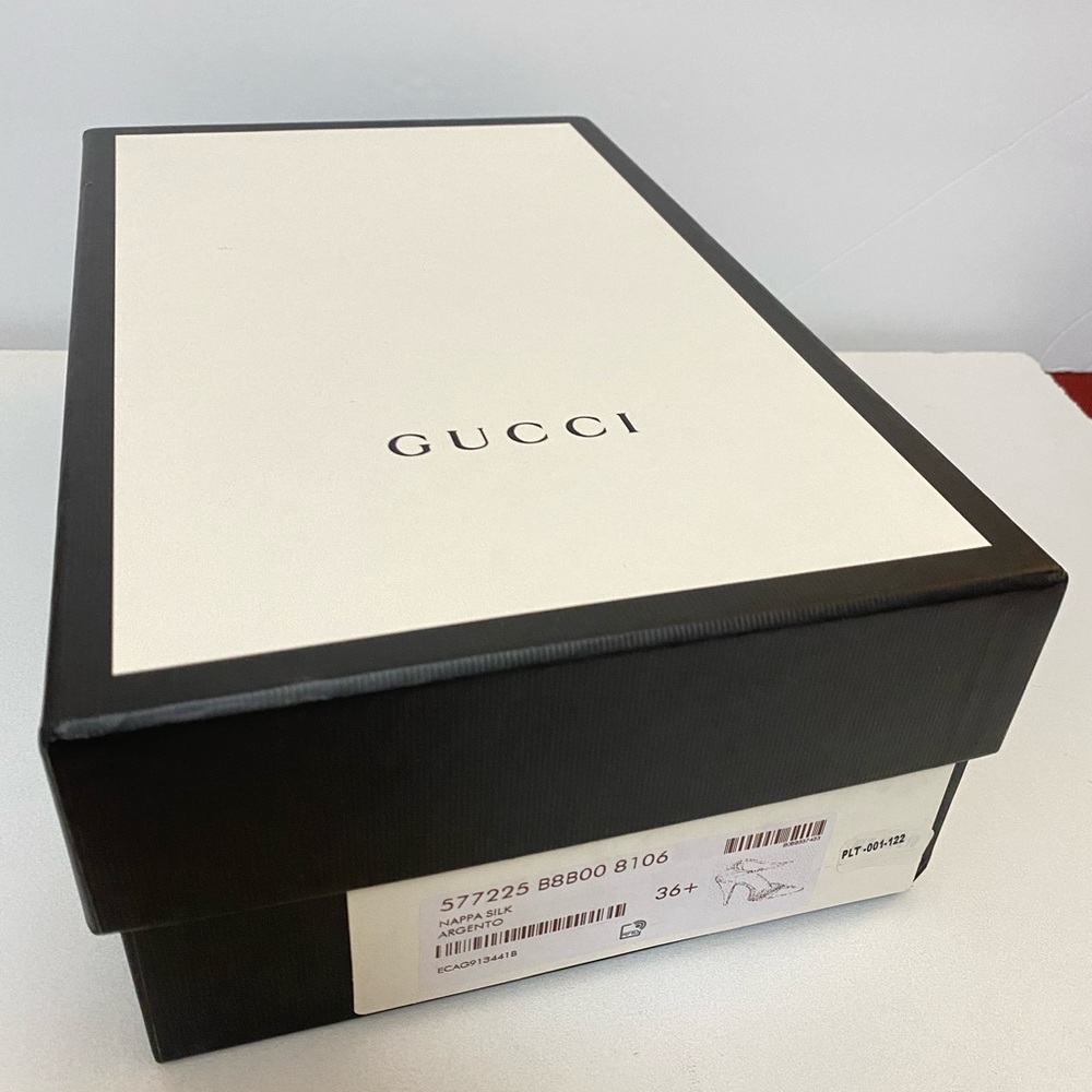 GUCCI Metallic Leather Sandals - Picture 10 of 13